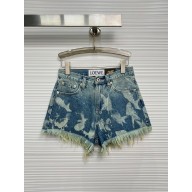 loewe fish shorts in denim 2023