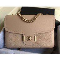 Chanel Grained Calfskin Medium Archi Chic Flap Bag A57217 Beige/Gold 2018