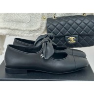 Chanel Lambskin & Metal Mary Janes G46149 Black 1122-2024