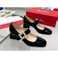 Roger Vivier Très Vivier Rhinestone Buckle Babies Pumps BLACK 2023