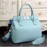 Hermes Original Togo Leather Toolbox Tote Bag Macaron Blue