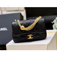 Chanel Mini Flap Bag Calfskin Black/Gold AS3828 2023(original quality)