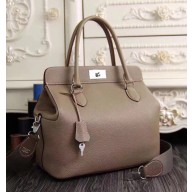 Hermes Original Togo Leather Toolbox Tote Bag Khakix