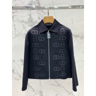 hermes cashmere zipped coat black 2023 