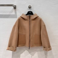 fendi Reversible cropped wool jacket tan 2023 