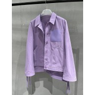 LOEWE Overshirt with linen light purple 2023