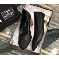 Chanel Heel 4cm Lambskin/Grosgrain Pumps G34906 Black 2019