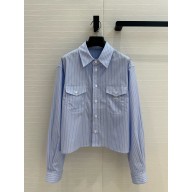 CELINE BLUE STRIPED COTTON SHIRT 2025