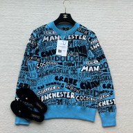 CHANEL Cotton Light Blue, Blue & Black pullover P77520 2024