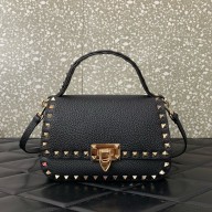 Valentino Garavani Small Rockstud Top Handle Bag black 2024
