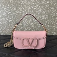 Valentino VLogo Signature Loco Small Shoulder Bag With Jewel Logo PINK