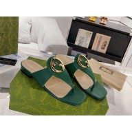 Gucci Blondie thong sandals 739048 green 2023