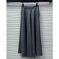 Dior skirt Gray Virgin Wool Tweed 1101-2024