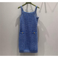 GUCCI LIGHT BLUE Fine cotton DRESS 2025