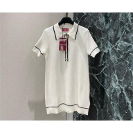 GUCCI WHITE Fine wool polo dress 2025