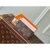 LV Charms Card Holder in Monogram coated canvas M82739 Rose Ballerine Pink 2024