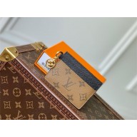 LV Charms Card Holder in Monogram coated canvas M82739 BLACK 2024