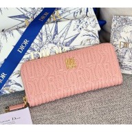 Dior miss dior voyageur slom wallet pale pink 1111-2024