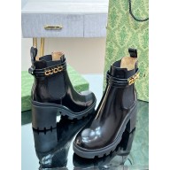 Gucci BLACK Women's ankle boot with logo 730064 2023