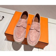 hermes suede goatskin Trip espadrilles pink 2023