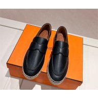 hermes black sheepskin Trip espadrilles 2023