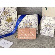 Dior Lady Dior Jasmine Card Holder pale pink Patent Cannage Calfskin 1112-2024