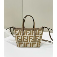 Fendi FF beige jacquard roll mini bag 2024