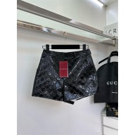 gucci GG embossed leather short black 2024