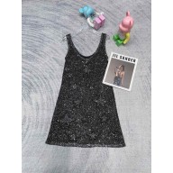 Chanel Sequin Star Dress Black 2024