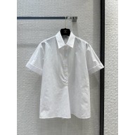 Chanel WHITE SHORT-SLEEVED COTTON SHIRT 2024