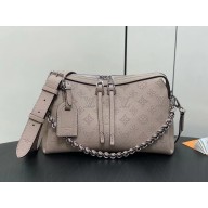 louis vuitton hand it all PM bag in mahina leather GALET 2024