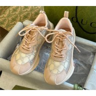 Gucci pink GG mesh Women's Run sneakers 758088 2023
