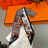 Hermes Twilly Silk Scarf 5x86cm 250220 06 2025