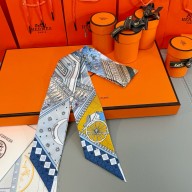 Hermes Twilly Silk Scarf 5x86cm 250220 07 2025