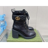 Gucci Women's boot with Double G 719849 BLACK 2023