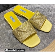 Prada Satin Flat Slides Sandals with Crystals 04 2022