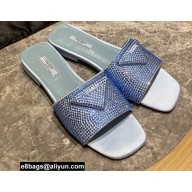 Prada Satin Flat Slides Sandals with Crystals 02 2022