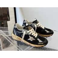golden goose Dad-Star in black mesh and nappa with ice-colored star sneakers 2024