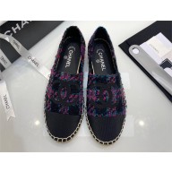 Chanel Tweed & Grosgrain Espadrilles G29762 PURPLE/RED/BLUE 2023