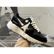golden goose Running Sole in black nappa and suede sneakers 2024