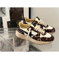 golden goose Running Sole leopard printed sneakers 2024