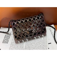 CHANEL Strass & Black Metal Black & Multicolor Mini Evening Bag AS4588 2024