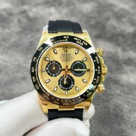 ROLEX DAYTONA WATCH 40MM gold with leather belt