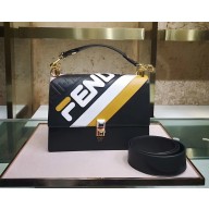 Fendi Kan I Mania Flap Top Handle Bag black/pink 2018