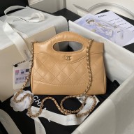 Chanel 31 nano Shopping Bag in Calfskin beige 2024