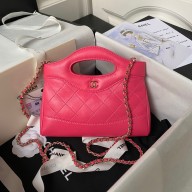 Chanel 31 nano Shopping Bag in Calfskin fuchsia 2024