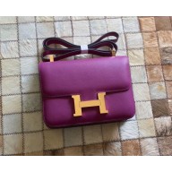Hermes Constance 18/23 Bag in original Epsom Leather purple