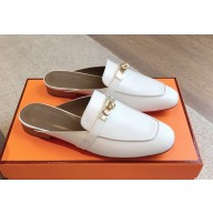Hermes calfskin Buckle Oz  Mules Shoes 06 2024