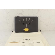 Fendi BAG BUGS  Togo calfskin leather Clutch Black(xiaowei-732902)