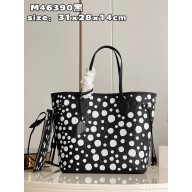 LV x YK Neverfull MM black/white M46390 2023